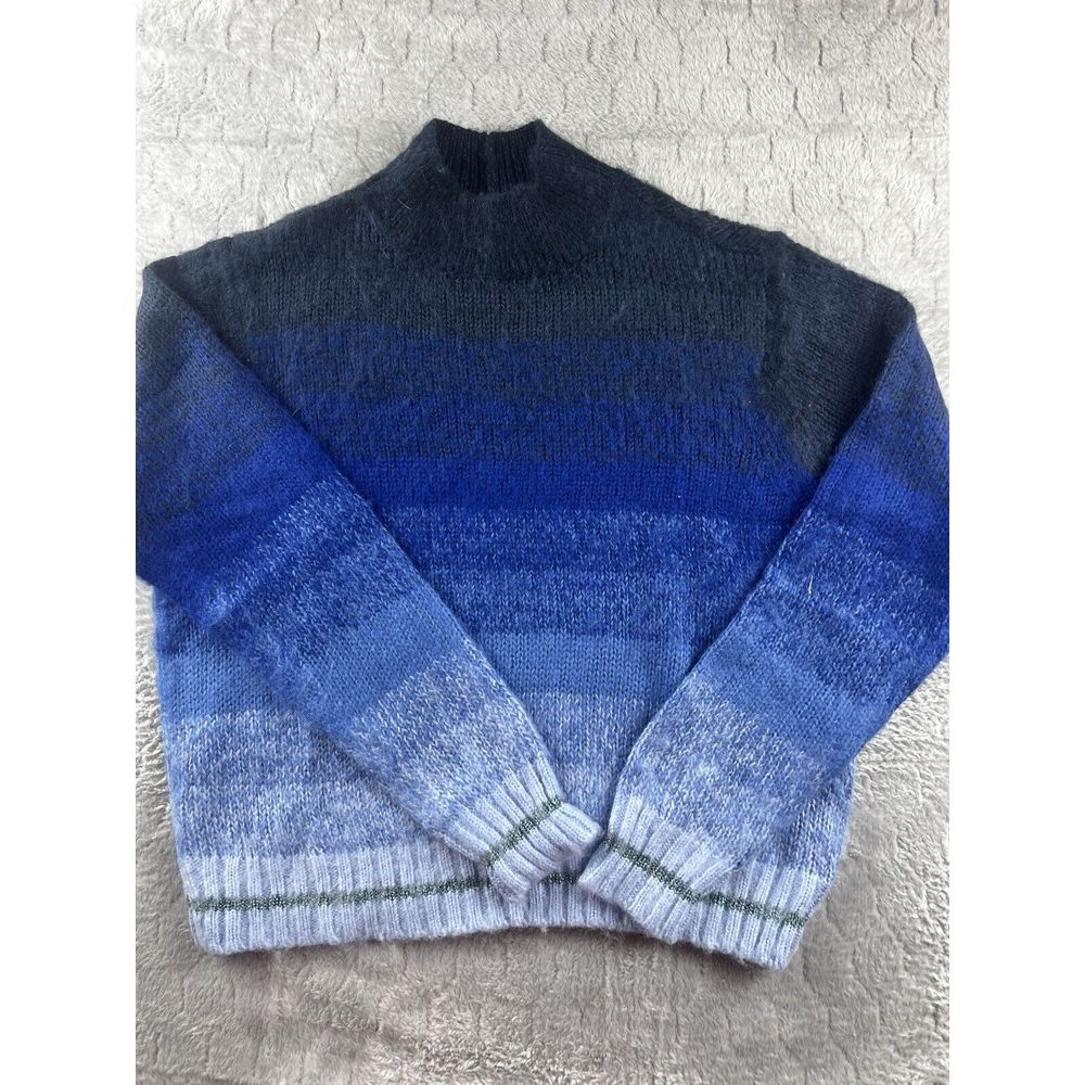 American Eagle Colorblock Mock Neck Acrylic Long Sleeve Sweater Women's Size M
